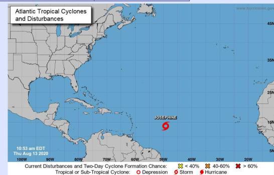 Se formó la tormenta tropical Josephine en el Atlántico