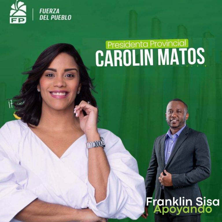 Franklin Sisa manifiesta su apoyo a Carolin Matos para la presidencia de la Fuerza del Pueblo en San Cristóbal
